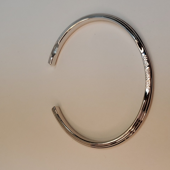 5 for $25! Stella Valle Dream It Do It Silver Tone Minimalist Cuff Bracelet - Picture 4 of 8